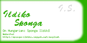 ildiko sponga business card