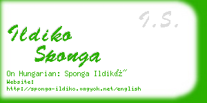 ildiko sponga business card